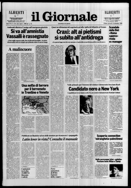 Il giornale : quotidiano del mattino